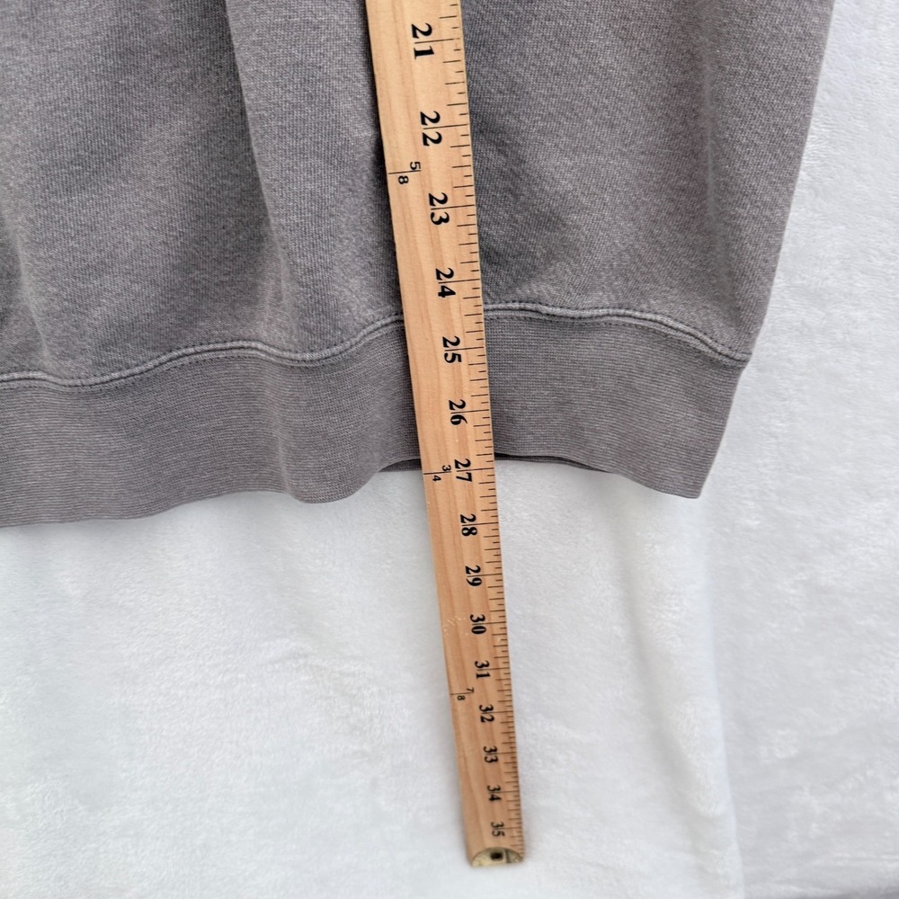 Vintage Nike Sweatshirt Mens L Gray Mini Swoosh Logo Embroidered Fleece Pullover - Picture 8 of 10